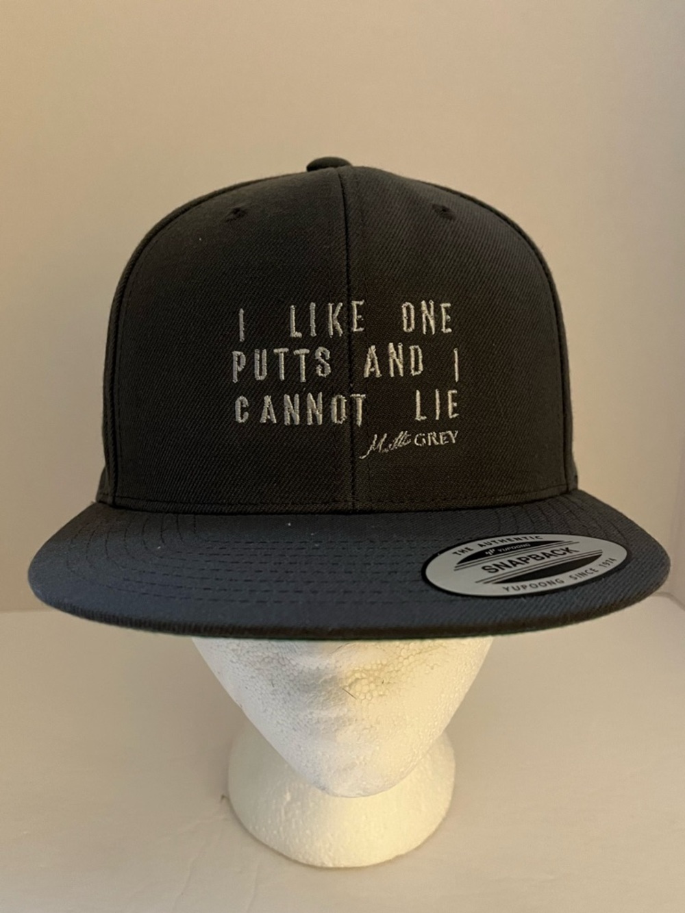 MILLE GREY Golf Snapback Hat - 'I Like One Putts and I Cannot Lie'